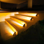 Outdoor Stair Lights Solar-Powered Warm White IP65 Easy Install