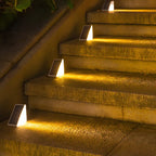 Outdoor Stair Lights Solar-Powered Warm White IP65 Easy Install