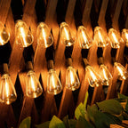 Outdoor String Lights 15 Unbreakable Bulbs Weather-Resistant Dimmable