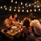 Outdoor String Lights 15 Unbreakable Bulbs Weather-Resistant Dimmable