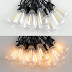 Outdoor String Lights 15 Unbreakable Bulbs Weather-Resistant Dimmable
