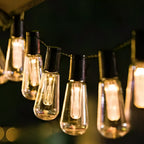 Outdoor String Lights Solar-Powered Warm Edison IP65 Waterproof