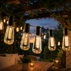 Outdoor String Lights Solar-Powered Warm Edison IP65 Waterproof