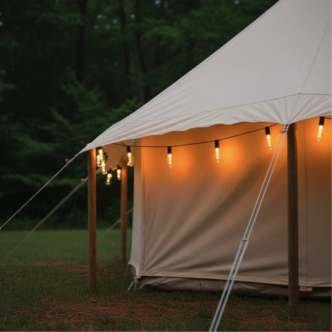 Outdoor String Lights Solar-Powered Warm Edison IP65 Waterproof