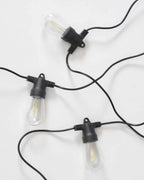 Outdoor String Lights Solar-Powered Weather-Resistant 12 Edison-Style Bulbs