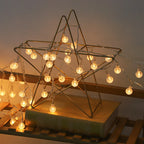 Outdoor String Lights Solar Powered Weatherproof Dusk Sensor