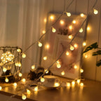 Outdoor String Lights Solar Powered Weatherproof Dusk Sensor