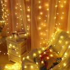 Outdoor String Lights Solar Powered Weatherproof Dusk Sensor