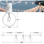 Outdoor String Lights Warm White LED Waterproof 15m/30m