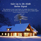 Outdoor TV Antenna 360-Degree Rotation Dual Frequency