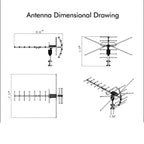 Outdoor TV Antenna Motorized 360° Auto-Align Corrosion-Resistant Aluminum