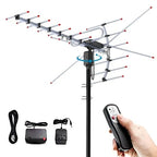 Outdoor TV Antenna Motorized 360° UHF & VHF