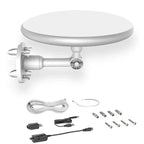 Outdoor TV Antenna Omnidirectional Amplified 40 Ft Coax Cable