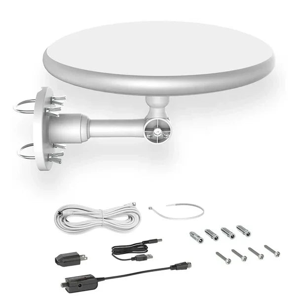 Outdoor TV Antenna Omnidirectional Amplified 40 Ft Coax Cable