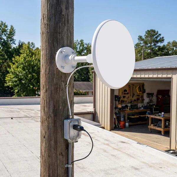 Outdoor TV Antenna Omnidirectional Amplified 40 Ft Coax Cable