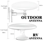 Outdoor TV Antenna Omnidirectional Amplified 40 Ft Coax Cable