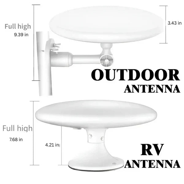 Outdoor TV Antenna Omnidirectional Amplified 40 Ft Coax Cable