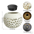 Outdoor Table Lamp Solar-Powered Warm White Iron Construction