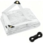 Outdoor Tarp Transparent & Waterproof Reinforced Grommets