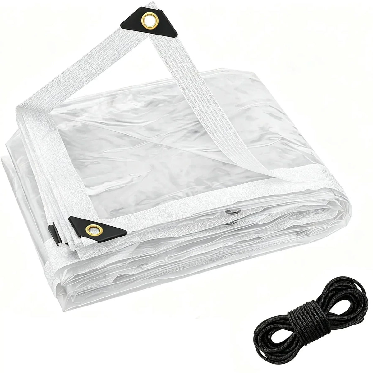 Outdoor Tarp Transparent & Waterproof Reinforced Grommets
