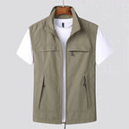 Outdoor Vest Sleeveless Quick-Drying Mesh Multiple Pockets