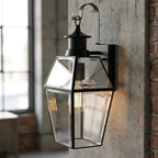 Outdoor Wall Lamp Matte Black Weatherproof Motion Sensor Option