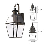 Outdoor Wall Lamp Matte Black Weatherproof Motion Sensor Option