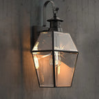 Outdoor Wall Lamp Matte Black Weatherproof Motion Sensor Option