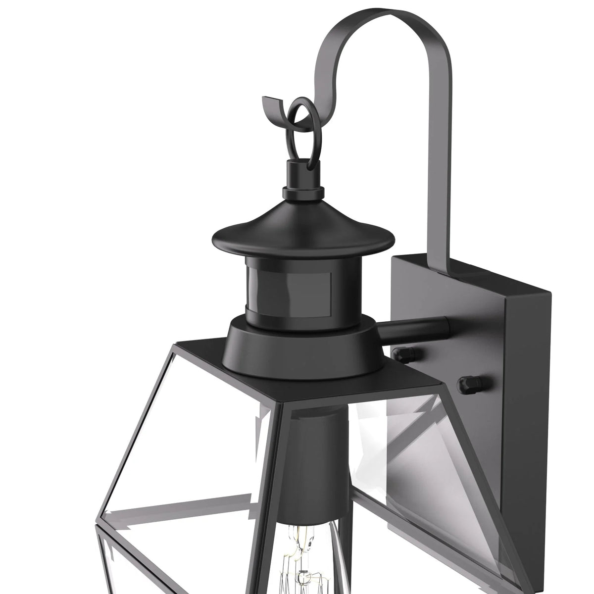 Outdoor Wall Lamp Matte Black Weatherproof Motion Sensor Option