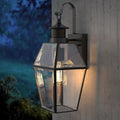 Outdoor Wall Lamp Matte Black Weatherproof Motion Sensor Option