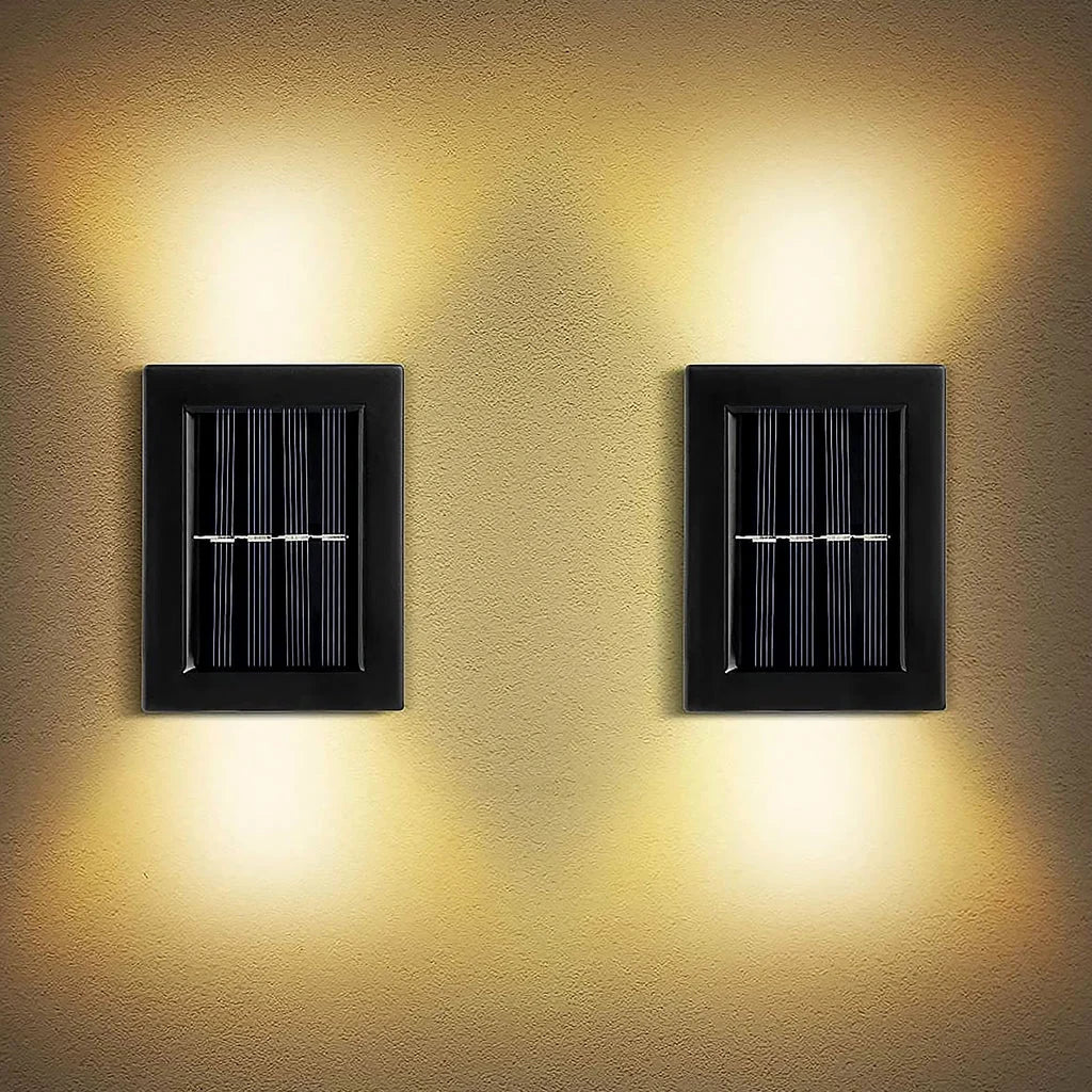 Outdoor Wall Lamp Solar-Powered Up & Down Warm LEDs