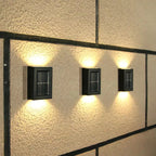 Outdoor Wall Lamp Solar-Powered Up & Down Warm LEDs