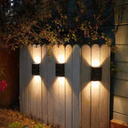 Outdoor Wall Lamp Solar-Powered Up & Down Warm LEDs