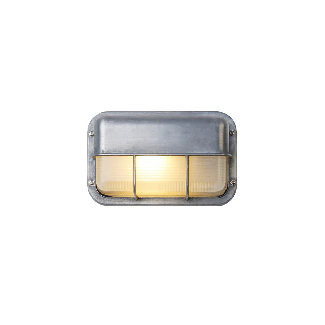 Outdoor Wall Lamp Weather-Resistant Brass & Glass