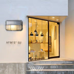 Outdoor Wall Lamp Weather-Resistant Brass & Glass