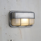 Outdoor Wall Lamp Weather-Resistant Brass & Glass