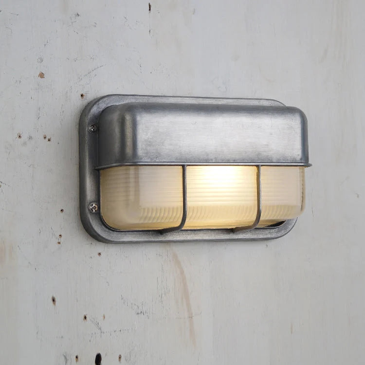 Outdoor Wall Lamp Weather-Resistant Brass & Glass