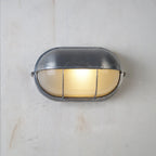Outdoor Wall Lamp Weather-Resistant Brass & Glass