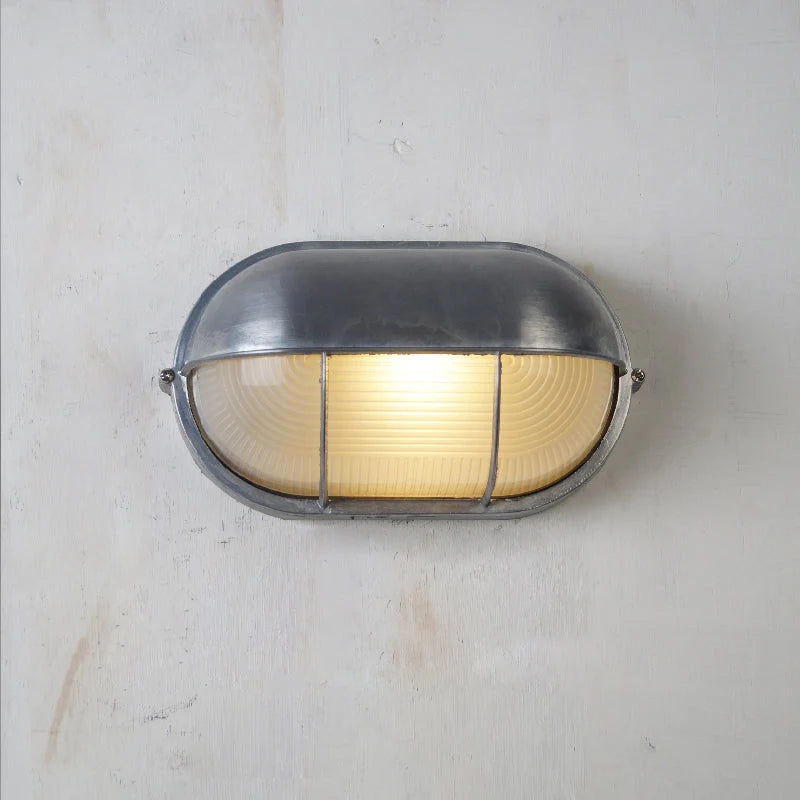 Outdoor Wall Lamp Weather-Resistant Brass & Glass