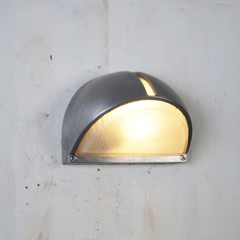 Outdoor Wall Lamp Weather-Resistant Brass & Glass