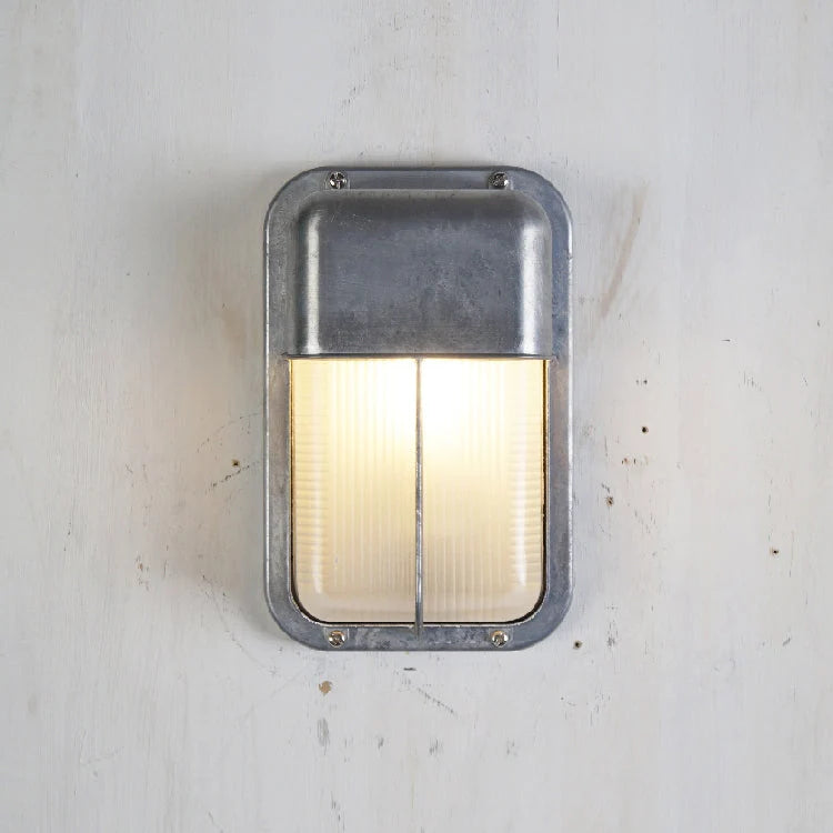 Outdoor Wall Lamp Weather-Resistant Brass & Glass