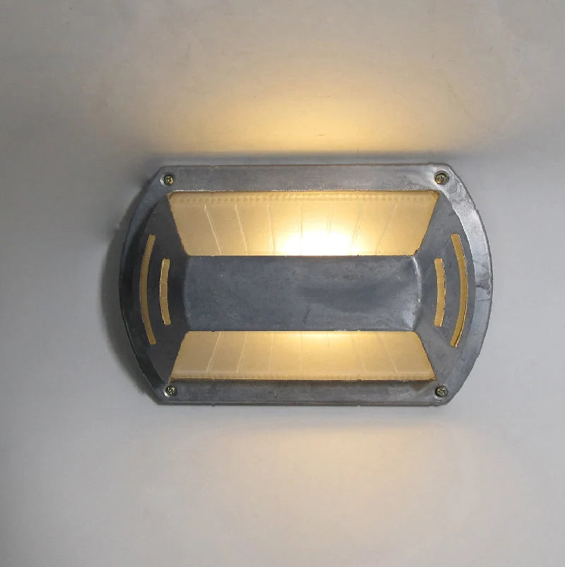 Outdoor Wall Lamp Weather-Resistant Brass & Glass