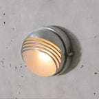 Outdoor Wall Lamp Weather-Resistant Brass & Glass