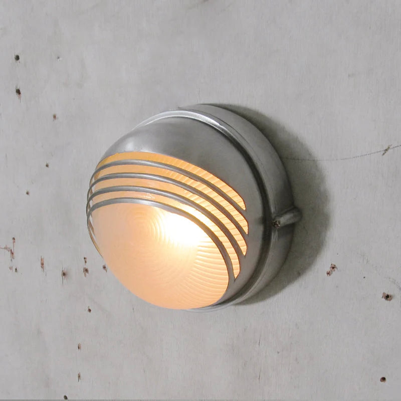 Outdoor Wall Lamp Weather-Resistant Brass & Glass