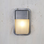 Outdoor Wall Lamp Weather-Resistant Brass & Glass