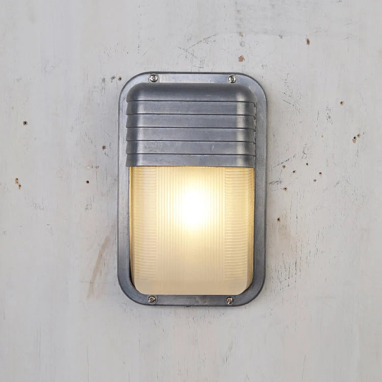 Outdoor Wall Lamp Weather-Resistant Brass & Glass