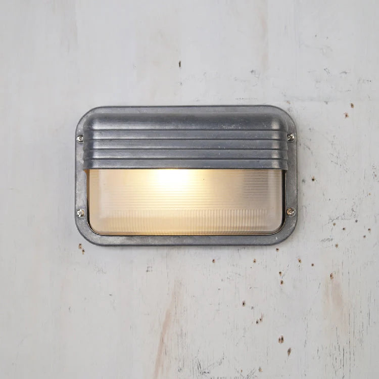 Outdoor Wall Lamp Weather-Resistant Brass & Glass