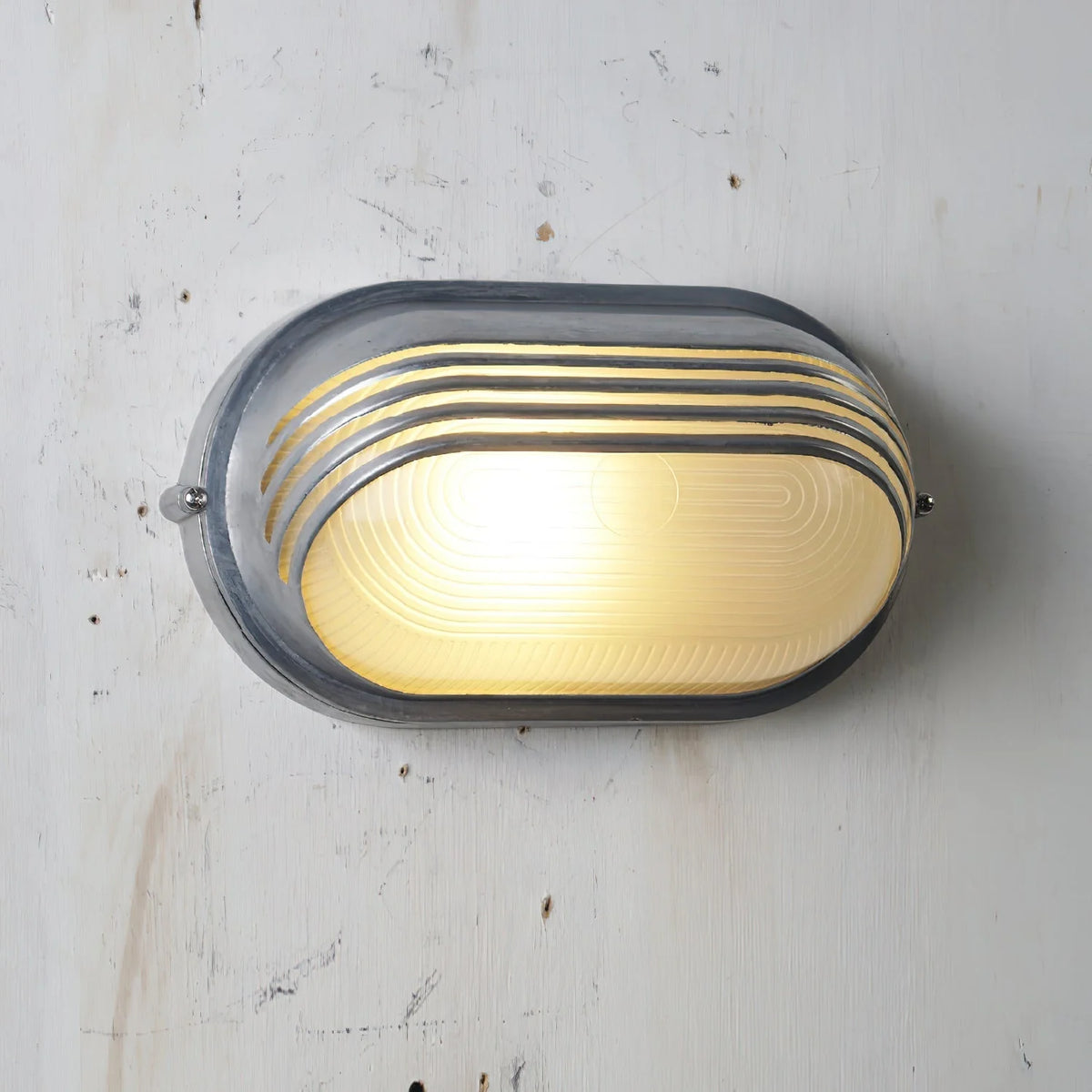 Outdoor Wall Lamp Weather-Resistant Brass & Glass