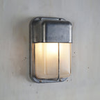Outdoor Wall Lamp Weather-Resistant Brass & Glass