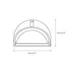 Outdoor Wall Lamp Weather-Resistant Brass & Glass